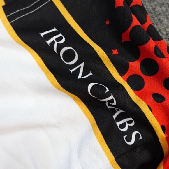 Annapolis Iron Crabs Cycling Jersey Large White Black Full Zip Squadra - Picture 2 of 9